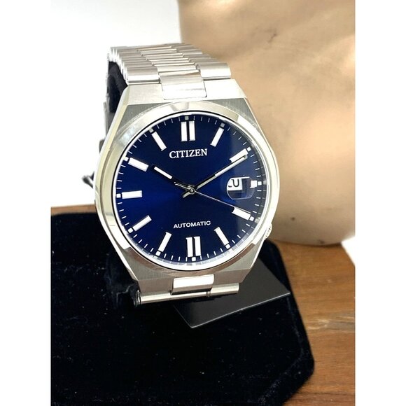 Citizen Men's Watch NJ0150-56L Automatic Blue Dial Silver Stainless Steel 40mm - Picture 1 of 14